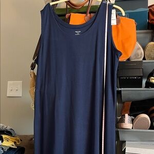 Navy Blue Sleeveless Dress